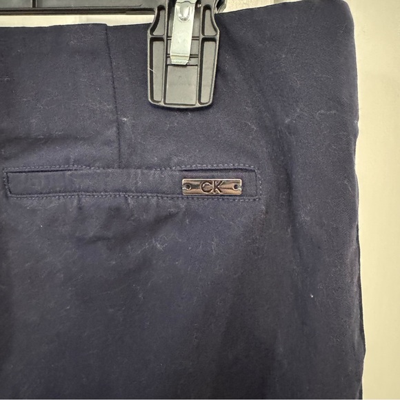 Calvin Klein Navy Blue Slim Fit Trousers Size 10 NWOT - Picture 3 of 4